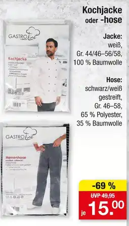 Zimmermann Gastro line kochjacke Angebot