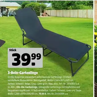 Hagebau 3-bein-gartenliege Angebot