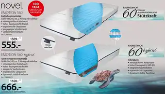Zurbrüggen Novel emotion s60 kaltschaummatratze oder emotion s60 hybrid taschenfederkernmatratze Angebot