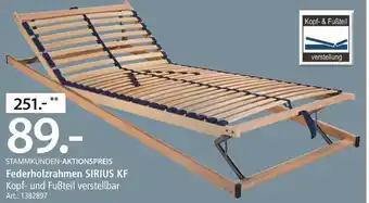 Zurbrüggen Federholzrahmen sirius kf Angebot