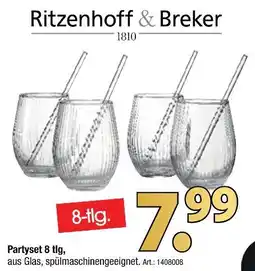 Zurbrüggen Ritzenhoff & breker partyset 8 tlg Angebot