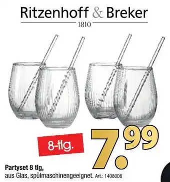 Zurbrüggen Ritzenhoff & breker partyset 8 tlg Angebot