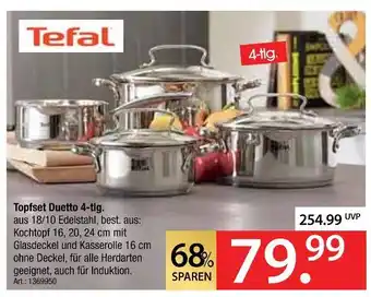 Zurbrüggen Tefal topfset duetto 4-tlg Angebot