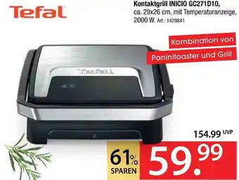 Zurbrüggen Tefal kontaktgrill inicio gc271d10 Angebot