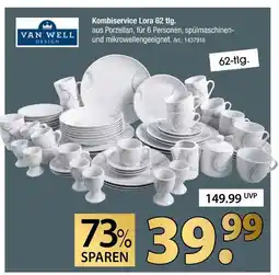 Zurbrüggen Van well kombiservice lora 62-tlg Angebot