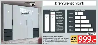 Zurbrüggen Drehtürenschrank - level 36 black Angebot