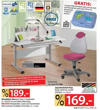 Zurbrüggen Paidi schreibtisch marco 2 Angebot