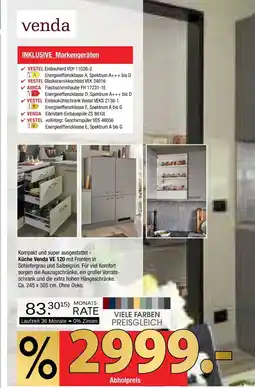 Zurbrüggen Venda küche ve 120 Angebot
