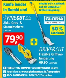 Bauhaus Gloria akku gras- & strauchschere Angebot