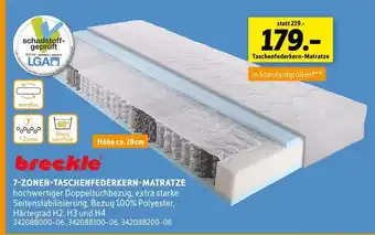 SCONTO Breckle 7-zonen-taschenfederkern-matratze Angebot