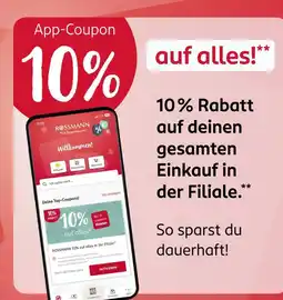 Rossmann 10 % app-coupon Angebot