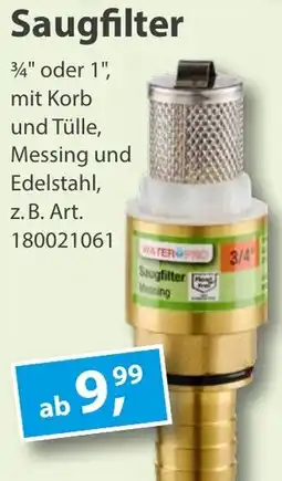 Sonderpreis Baumarkt Saugfilter Angebot
