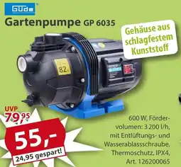 Sonderpreis Baumarkt Güde Gartenpumpe GP 6035 Angebot