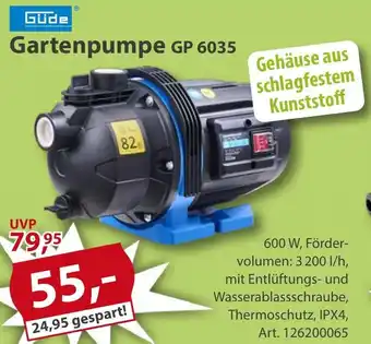 Sonderpreis Baumarkt Güde Gartenpumpe GP 6035 Angebot