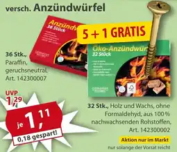 Sonderpreis Baumarkt versch. Anzündwürfel Angebot