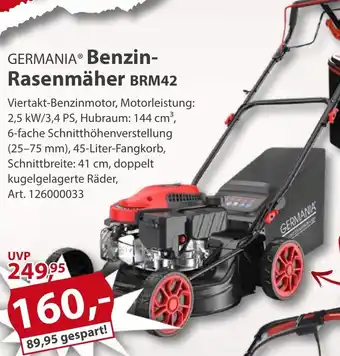 Sonderpreis Baumarkt GERMANIA Benzin Rasenmäher BRM42 Angebot