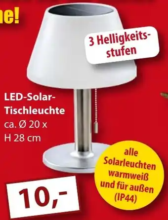 Sonderpreis Baumarkt LED-Solar Tischleuchte Angebot