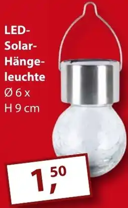 Sonderpreis Baumarkt LED-Solar Hängeleuchte Angebot