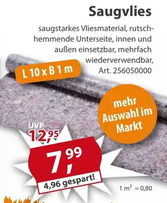 Sonderpreis Baumarkt Saugvlies Angebot