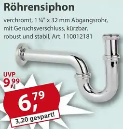 Sonderpreis Baumarkt Röhrensiphon Angebot