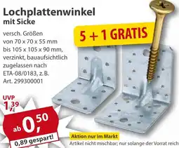 Sonderpreis Baumarkt Lochplattenwinkel mit Sicke Angebot