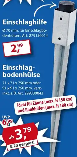 Sonderpreis Baumarkt Einschlagbodenhülse Angebot