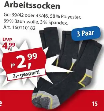 Sonderpreis Baumarkt Arbeitssocken Angebot
