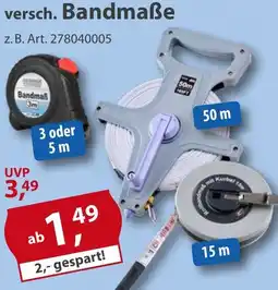 Sonderpreis Baumarkt versch. Bandmaße Angebot