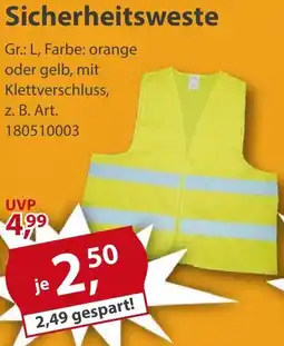 Sonderpreis Baumarkt Sicherheitsweste Angebot