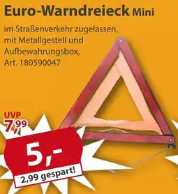 Sonderpreis Baumarkt Euro-Warndreieck Mini Angebot