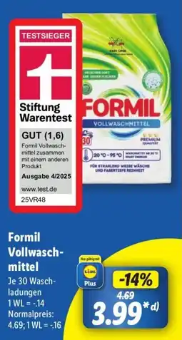 Lidl Formil Vollwasch- mittel Angebot