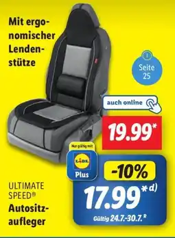Lidl ULTIMATE SPEED Autositz- aufleger Angebot