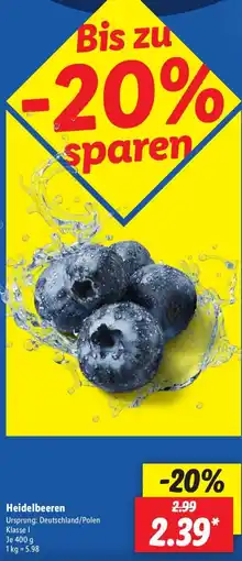Lidl Heidelbeeren Angebot