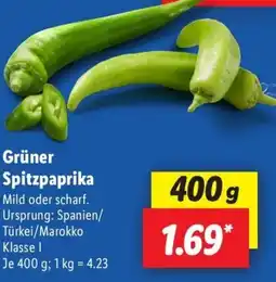 Lidl Grüner Spitzpaprika Angebot