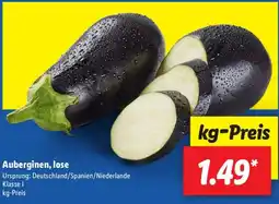 Lidl Auberginen, lose Angebot