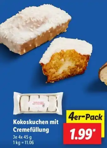 Lidl Kokoskuchen mit Cremefüllung Angebot