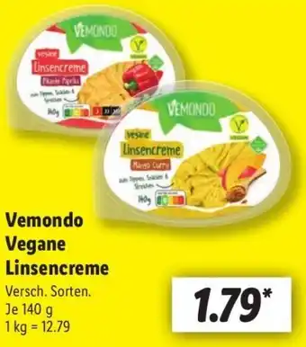 Lidl Vemondo Vegane Linsencreme Angebot