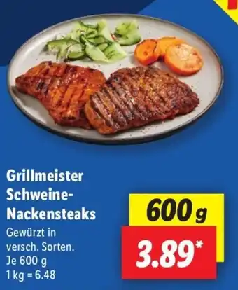 Lidl Grillmeister Schweine- Nackensteaks Angebot