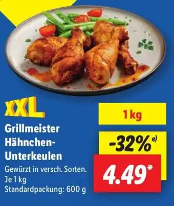 Lidl Grillmeister Hähnchen- Unterkeulen Angebot