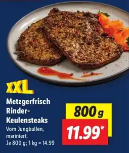 Lidl XXL Metzgerfrisch Rinder- Keulensteaks Angebot