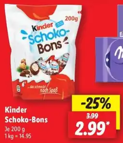 Lidl Kinder Schoko-Bons Angebot