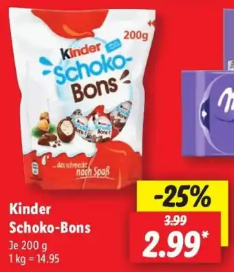 Lidl Kinder Schoko-Bons Angebot