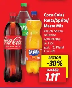 Lidl Coca-Cola/ Fanta/Sprite/ Mezzo Mix Angebot