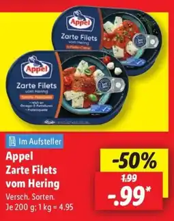 Lidl Appel Zarte Filets vom Hering Angebot