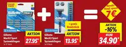 Lidl Gillette Mach3 Sport Systemklingen Je 17 Stück + Mach3 Sport Systemklingen Je 6 Stück Angebot
