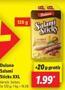 Lidl Dulano Salami Sticks XXL Angebot