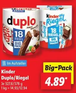 Lidl Kinder Duplo/Riegel Angebot