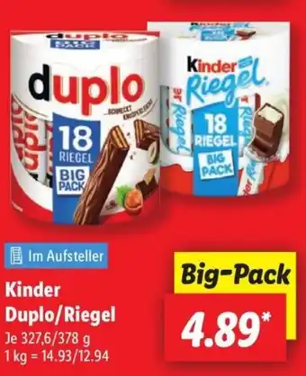 Lidl Kinder Duplo/Riegel Angebot