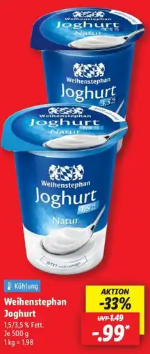 Lidl Weihenstephan Joghurt Angebot