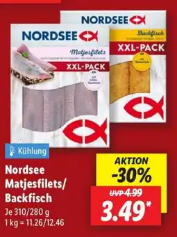 Lidl Nordsee Matjesfilets/ Backfisch Angebot